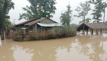 भजनी नगरक्षेत्र जलमग्न