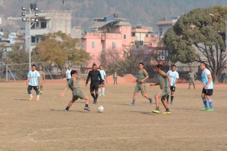 सशस्त्र प्रहरी र संचारर्कीबीच मैत्रीपूर्ण फुटबल सम्पन्न