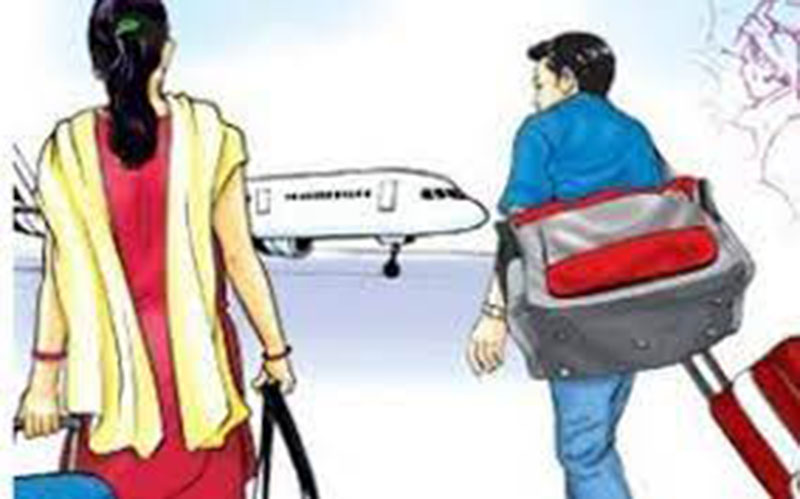 चैतमा साढे ५५ हजार श्रमिक विदेशिए