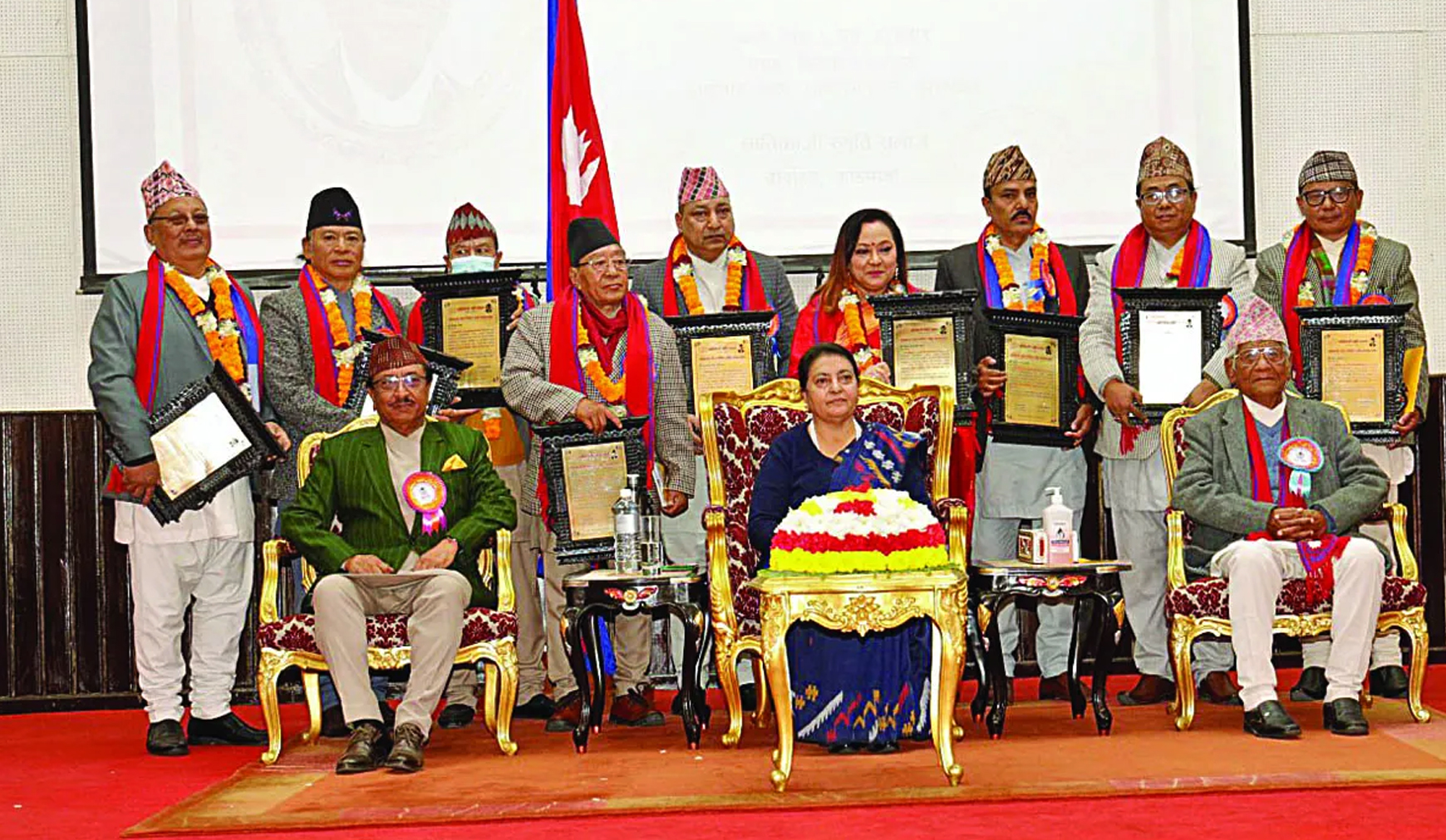 राष्ट्रपति भण्डारीद्धारा नातिकाजी राष्ट्रिय सङ्गीत सम्मान तथा पुरस्कार प्रदान